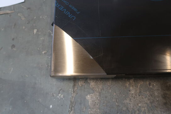 Rustfri dobbelt hylde 2200x500x25 mm.