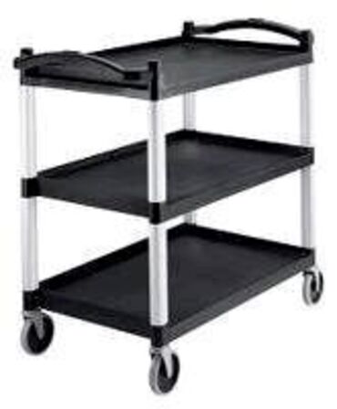 Kørebord sort m/3 hylder Cambro B1015 x D540 x H950 mm