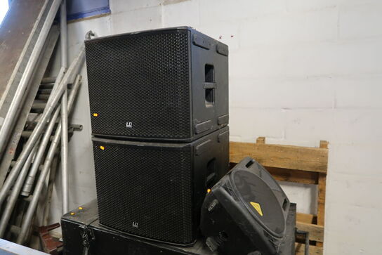 2 stk. subwoofer LD SYSTEMS Stinger SUB 15 A G3 samt højtaler BEHRINGER