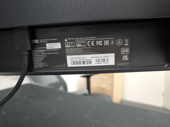 Skærm AGON 49" AG493UCX defekt (se billede)