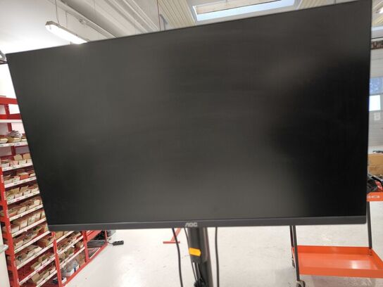 Mobil arbejdsstation med skærm og tastatur