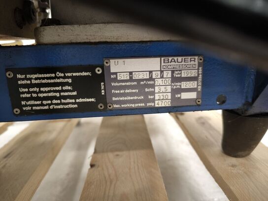 Kompressor BAUER KB 65611-994 (se beskrivelse)
