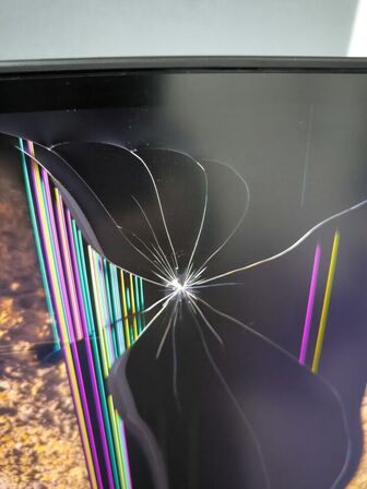 Skærm AGON 49" AG493UCX defekt (se billede)