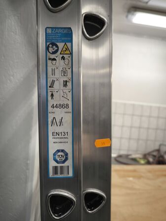 Skydestige ZARGES 3.81 m max højde