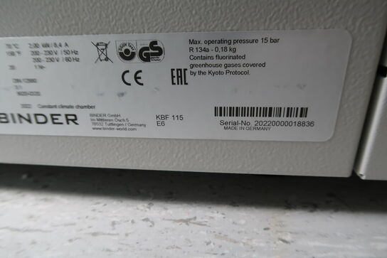 Humidity test chambers BINDER KBF 115