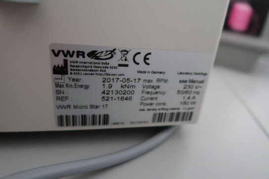 Microcentrifuge VWR Micro Star 17