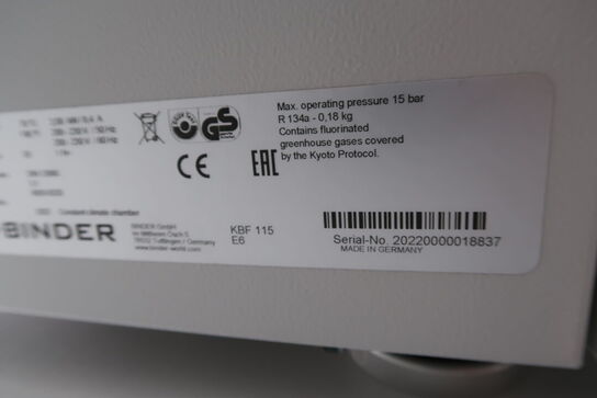 Humidity test chambers BINDER KBF 115