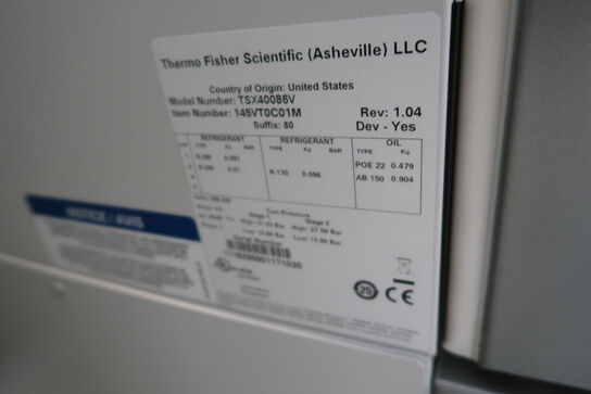 Ultra-low temperature (ULT) freezer THERMO FISHER SCIENTIFIC TSX40086V