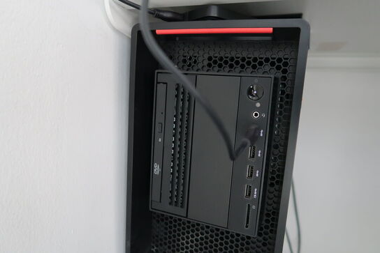 Computerskærm LENOVO ThinkVision P27u-20, computer LENOVO ThinkStation