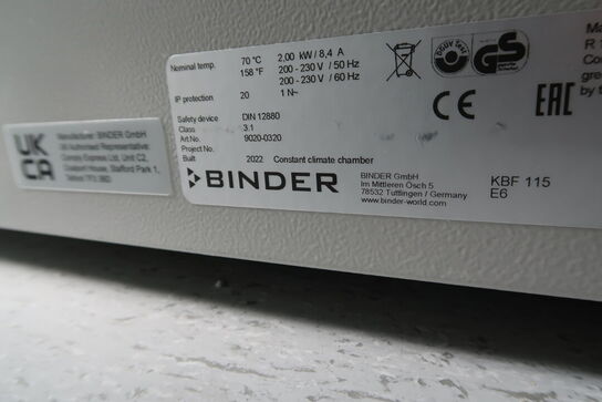 Humidity test chambers BINDER KBF 115