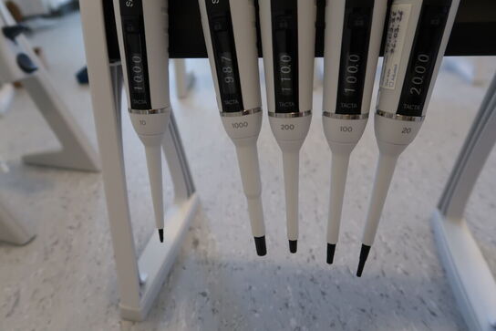 Stativ med 5 stk. pipetter SARTORIUS