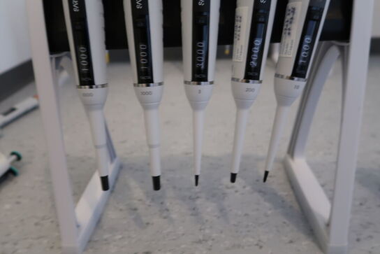Stativ med 5 stk. pipetter SARTORIUS
