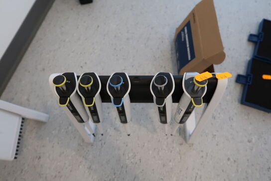 Stativ med 5 stk. pipetter SARTORIUS