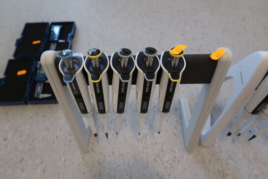 Stativ med 5 stk. pipetter SARTORIUS
