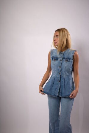 Flared Denim Top ROTATE BY BIRGER CHRISTENSEN Str.: 36