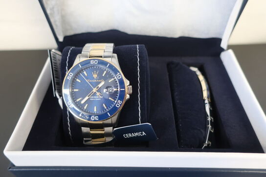 Herreur samt armbånd MASERATI Competizione 43 mm. 