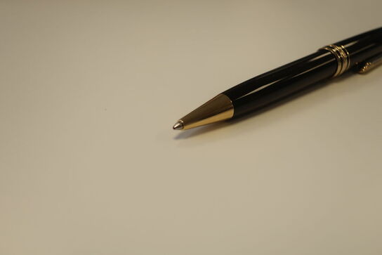 Kuglepen MONTBLANC Meisterstück (brugt og graveret)