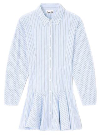 Stripe Cotton Buttoned Mini Dress GANNI Str.: 40