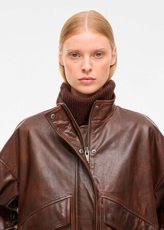 RouSimone LS Oversized Leather Jacket ROUGE EDIT Str.: 34