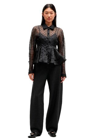 Flocked Organza Peplum Shirt GANNI Str.: 38