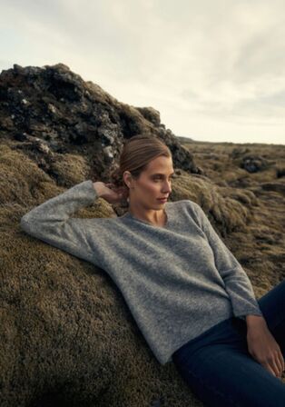 MMThora V-neck Knit NOOS MOS MOSH Str.: L