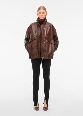 RouSimone LS Oversized Leather Jacket ROUGE EDIT Str.: 40