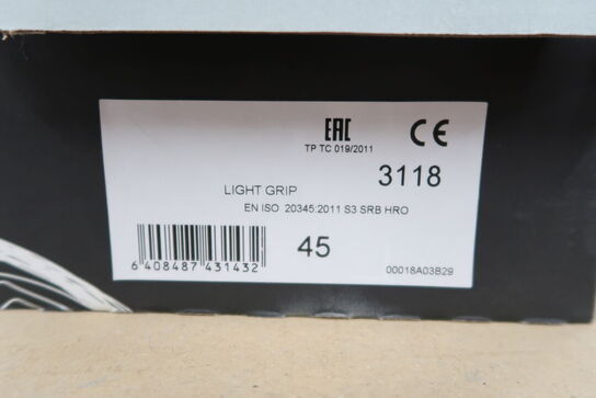 Sikkerhedssko Str. 45 JALAS Model: LIGHT GRIP 3118