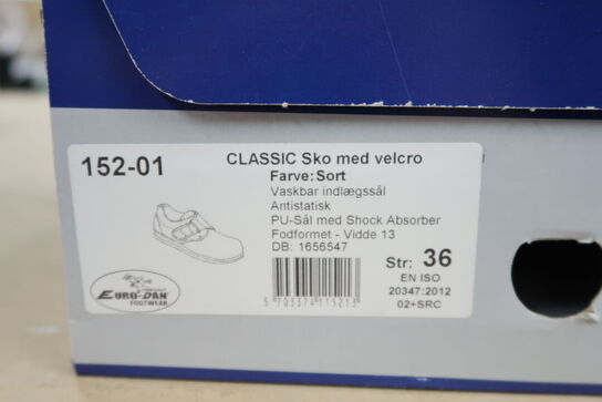 Sikkerhedssko Str. 36 EURO DAN FOOTWEAR Model: CLASSIC 152-01