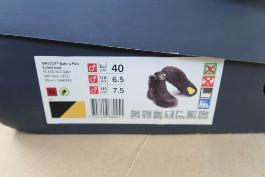 Sikkerhedssko Str. 40 MASCOT  Model: BATURA PLUS 1140