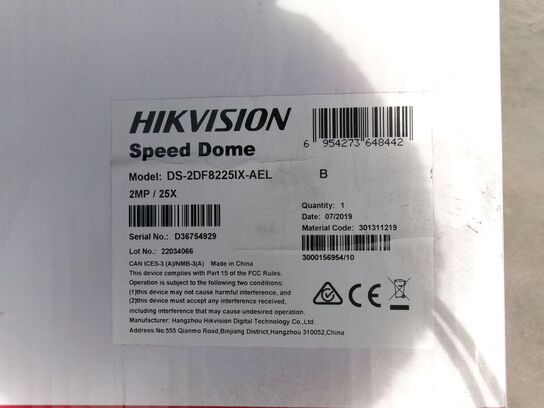 Overvågningskamera indendørs/udendørs HIKVISION Speeddome