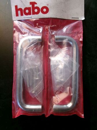 24 stk. møbelgreb, mat krom