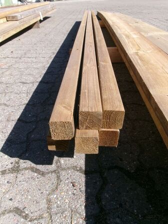 18 m reglar 4,5 x 4,5 cm, trykimprægneret