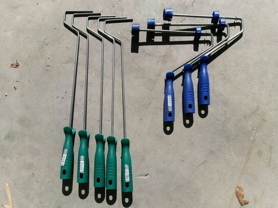 8 stk. håndtag t/maleruller