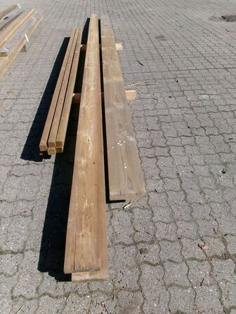 23,20 m tømmer, trykimprægneret