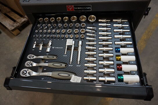 Widmann Compact one værktøjsvogn. Syv skuffer inkl. værktøj 