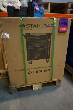 Værktøjsvogn, Stahlbär, 7 skuffer inkl. Værktøj 