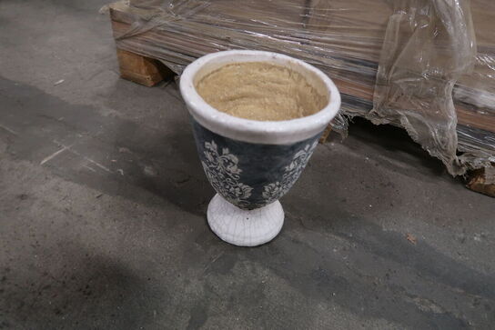 208 stk. 453/20 Keramisk pokal Theresa crackle-grå Ø 15,5 H 19,5 cm