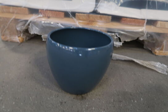 390 stk. 255/15,5 Keramikpotte Emma stormblå-grå Ø 15,5 H 13 cm 