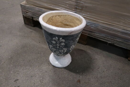 208 stk. 453/20 Keramisk pokal Theresa crackle-grå Ø 15,5 H 19,5 cm