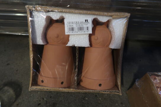 6604 stk. ass.  Terrakotta figurer