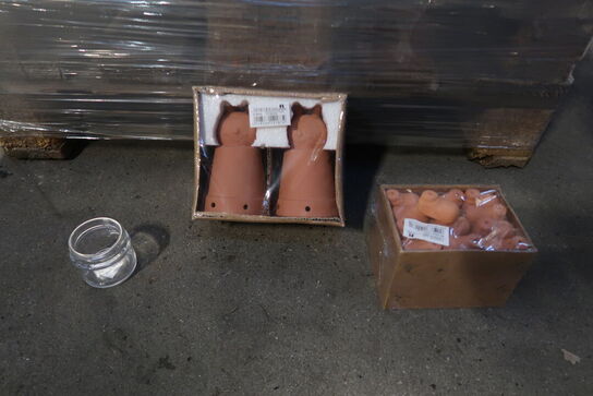 6604 stk. ass.  Terrakotta figurer