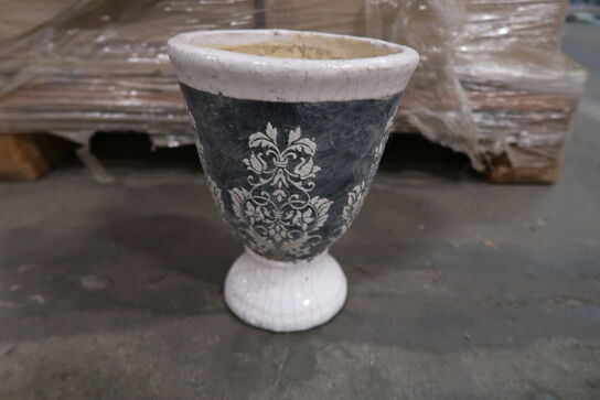 208 stk. 453/20 Keramisk pokal Theresa crackle-grå Ø 15,5 H 19,5 cm