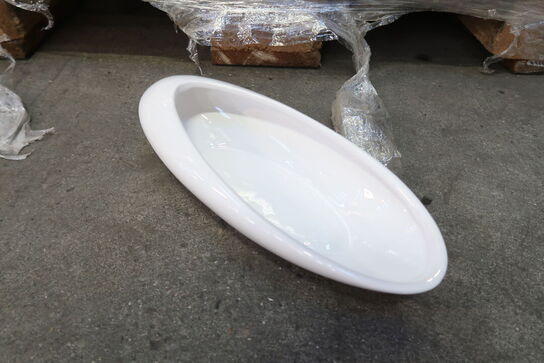 384 stk. 447/30 Oval skål hvid Ø 30x12 H 6,5 cm - Varenummer: 515526