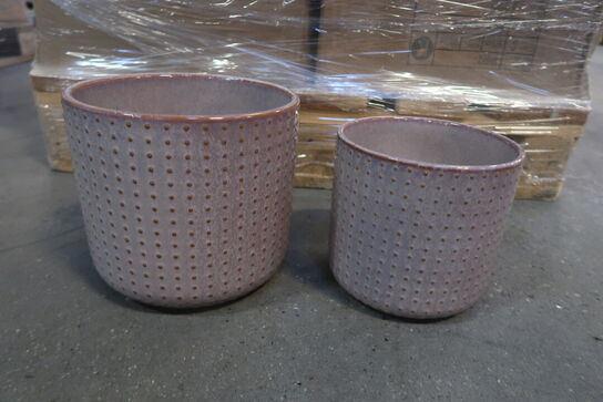 160 stk. 1061/2er Set Potte Kalle mauve Ø 16 H 15 / Ø 19,5 H 18,5