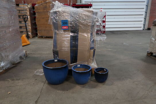 18 stk. Krukkesæt med 3 stk. i hver sæt - Ø 21/30/21 H 18/24/31 cm