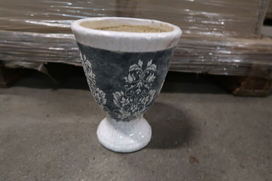 208 stk. 453/20 Keramisk pokal Theresa crackle-grå Ø 15,5 H 19,5 cm