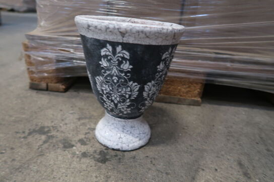 208 stk. 453/20 Keramisk pokal Theresa crackle-grå Ø 15,5 H 19,5 cm