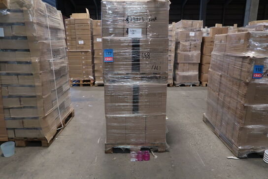 688 stk. 1799/3er Set Glas rillet pink assorteret Ø 24x8 H 9,5 cm