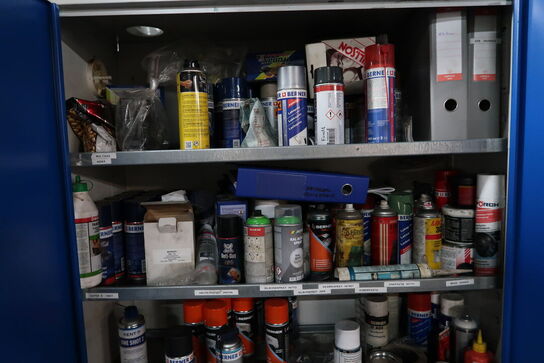 Stålskab med div. Plejemidler m.m.