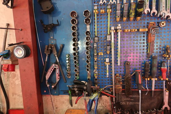 Værktøjstavle med indhold